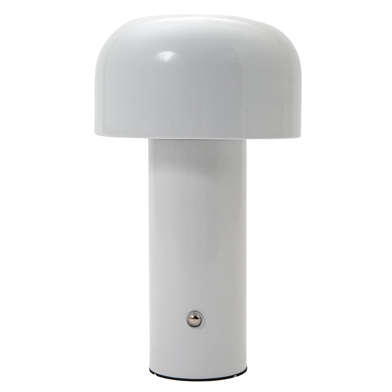 Rackhams White Gloss Modern Mushroom Style Rechargeable Led Touch Dimmable Table Lamp