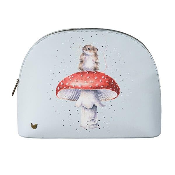 Wrendale Designs - 'He's a Fun-gi' Large Cosmetic Bag, Sky Blue, Large Mouse Cosmetic Bag - Fun-gi