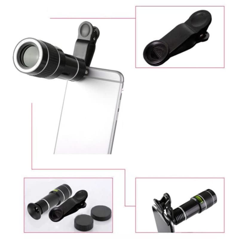 Image of Elevea 16x HD Optical Zoom Mobile Telephoto Lens Kit Dual Focus Magnification Lens Telescope for Outdoor Hiking, Bird Watching Hunting, Camping (16x Metal Lens) (20x mini Lens)