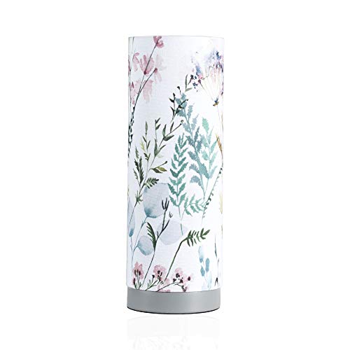 Pauleen 480.04 48004 Flowery Romance Max. 20W luminaire à Poser E14 Lampe de Chevet Blanc Vert Rose Bleu 230V Tissu/béton sans Ampoules, Flower