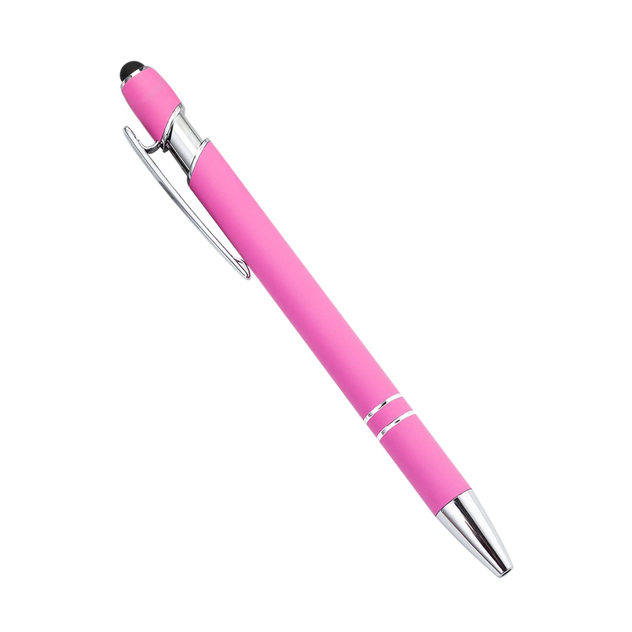 PASISIBICK 12 Pieces Pink Ballpoint Pen with Stylus Tip 2 in 1 Stylus Stylish Pen Premium Metal Stylus — view 8