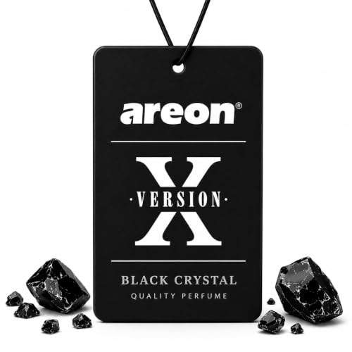 Image of AREON X Version Black Crystal Paper Hanging Car Air Freshener - Pack of 12