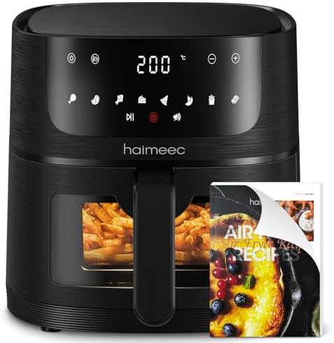Air Fryer 6 Litres, Air Fryer 8 in 1, Transparent Window, Digital...