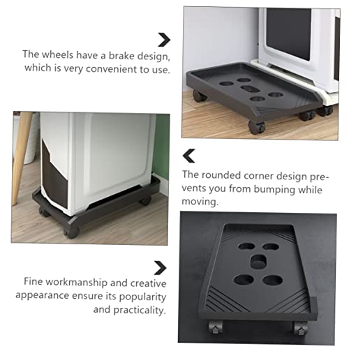 Soporte móvil para CPU KICHOUSE con ruedas bloqueables, ajustable para torre de computadora universal, diseño para ahorro de espacio en oficina o casa miniatura 3