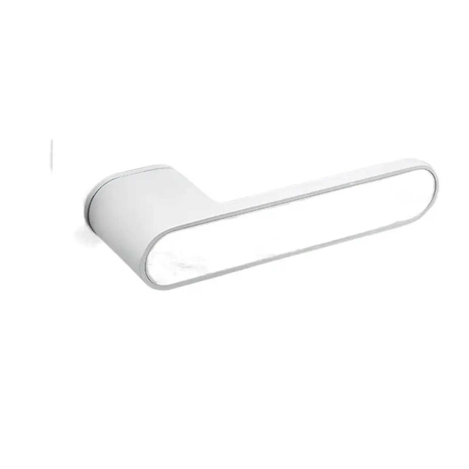 Nmzdeoxw One Color Zinc Alloy Door Handle Lock Interior Mute Set Minimalist Silent Panel Hardware(-White-Round)