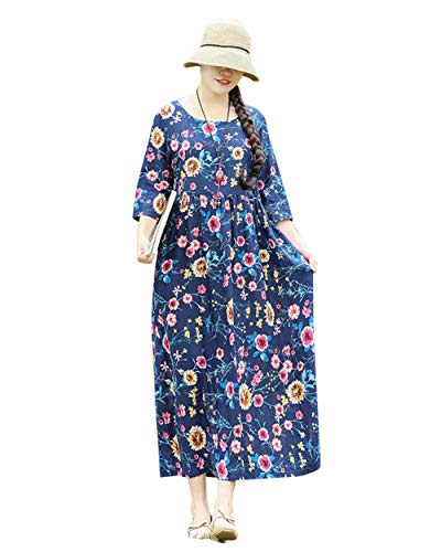 MISSMAOM_Fashion2019 Damen Kleid Unregelmäßiger Rand Beiläufige Boho Lang Maxikleider Farbe 2 XL (62-67.5 kg) Cover