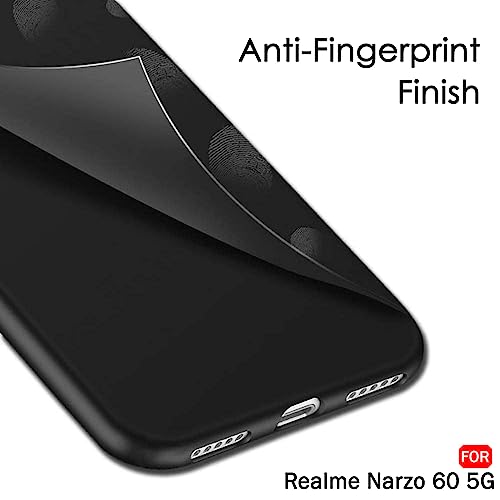Image of TheGiftKart Sleek Back Cover Case for Realme Narzo 60 5G | Slim Fit Protective Design | Ultra Matte Finish | Camera Protection Bump | Soft Silicon Back Cover Case for Realme Narzo 60 5G (Black)