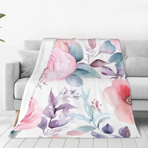 Couverture en micro polaire florale pour vos soirées cocooning sur le canapé