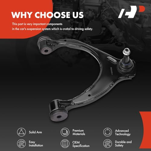 A-Premium Front Left Upper Control Arm, with Ball Joint & Bushing, Compatible with Chevrolet & GMC & Cadillac - 2014-2020 - Silverado 1500, Sierra 1500, Tahoe, Suburban, Yukon (XL), Escalade (ESV) by A-Premium - Used condition - Image 5