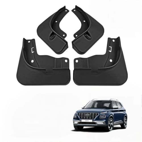 Image of Custom Fit for Mud Flaps 2020-2026 Hyundai Venue Mud Splash Guard Front and Rear 4-PC Set