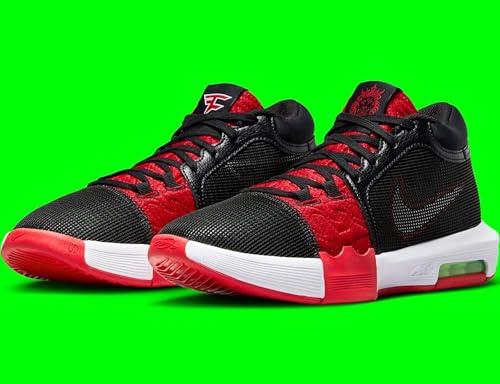 Nike Mens' Lebron Witness VIII Basketball Shoes (Black/University Red/Lime Blast/White, US Footwear Size System, Adult, Men, Numeric, Medium, 9.5)3