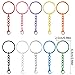 30Pcs Bulk Keychains for Women, 10 Colors Cute Keychain Set Colorful Keyrings with Chains Lobster Claw Clasps for Jewelry Making Supplies Metal Key Chains Jump Rings Keyring Keychain Accessories