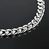 UMAOKANG 16.4 Feet Stainless Steel 10MM Cuban Chains for Men Hip Hop Jewelry Making Heavy Silver Chain Chunky Curb Cuban Link Necklace Bracelet Chain with Open Jump Rings Lobster Clasps #5