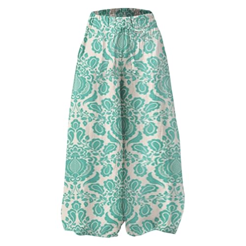 Casual Summer Dresses for Women 2025,Womens Wide Leg Pants Elegant Floral Sun Dresses Pants High Waisted Boho Trousers2