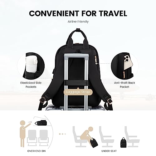 LOVEVOOK Laptop Backpack Purse for Women, 15.6 Inch Travel Laptop Bag with USB Port, Waterproof Work Teacher Nurse Computer Backpack, Durable Casual Daypack4