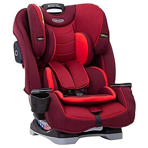 Graco Slimfit allt-i-ett kombibilstol, grupp 0+/1/2/3 (födsel upp till 12 år, 0–36 kg), chili