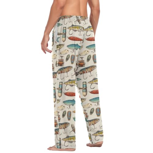Image of Fisyme Mens Pajama Pants Men's Pajama Bottoms Soft Sleep Lounge Pj Pants