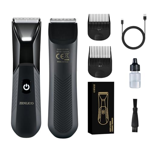 ZENLICO Manscape Body Hair Trimmer, Pubic Hair Trimmer for Men, Ceramic Blade Body Shavers with...