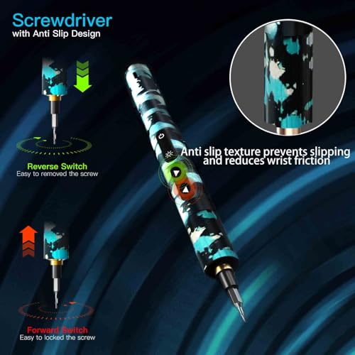 Image of Electric Screwdriver Set,78 in 1 Screw Driver Kit with Magnetic Bits,Electric Precision Screwdriver, Precision Cordless Repair Tool for Phone, Camera, Laptop, Watch