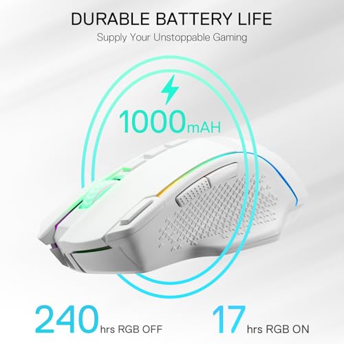 Image of Redragon M991 3-Mode Wireless RGB Gaming Mouse 26000 DPI Remapping Keys | Cable-Free 0 Delay, Smooth Precise Tracking, Rapid-Fire Macro Keybinds, Vibing Backlight, Ergonomic Grip Body Comfort