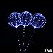 18 Inch 3 PCS Led Light Up BoBo Balloon, Warm White/ Red/ Pink colors, Fillable Transparent Balloons with Helium, Great for, House Decorations, Wedding and Party Decoration-Lasts 72 hours (Blue)