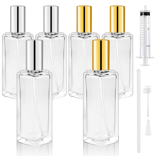 Immagine prodotto: Bohoray 6 Pezzi Flacone Spray Vuoto 30ml, Vetro Bottiglia Spray, Contenitore Spray Vuoto, Portaprofumo Da Viaggio, Spray Superfine Flaconi Spray Vuoti per Profumi Con Imbuti, Cannucce a Molla