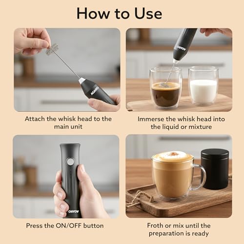 AGARO Regal Rechargeable Milk Frother, 3-Speed Handheld Electric Whisk with Stand, Portable Mixer for Coffee, Lattes, Hot Chocolates, Shakes & Eggs, Home & Office Use, Stainless Steel - Image 7