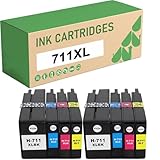 TYPE DE PRODUIT : Cartouche d'encre 711 711XL compatible, remplacement CZ133A CZ130A CZ131A CZ132A