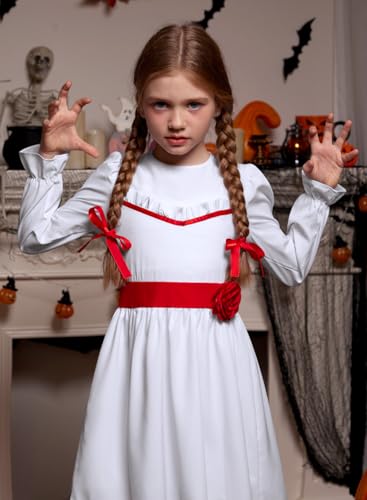 Disfraz blanco de Halloween para niñas 4-14 años miniatura 3