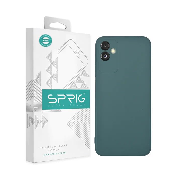 Image of SPRIG Compatible with Samsung Galaxy F14 5G Premium FlexTone Back Cover Drop Tested Shock Proof Mobile Case for Men, Women, Boys and Girls with Camera Protection (Dark Green)