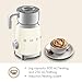 SMEG Retro 50's Style Milk Frother with 2 Disks 6 Preset Programs Hot or Cold Frothing and Induction Heating (Cream)