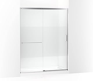 KOHLER Elate™ Tall Sliding Shower Door, 75-1/2-in H X 56-1/4-59-5/8-in W, with Heavy 5/16-in Thick Crystal Clear Glass