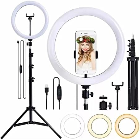 Inland Sounds Ring Light 10 Pol 26cm Tripé 2,1 metros Profissiona...