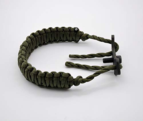 Hzutuzh 250 Paracord Bow Archery Wrist Sling - Multi Functional Survival Compound Bow Wrist Sling For Hunting & Shooting - No Stabilizer Needed - Successive Length 20 Feet (Green) #TOP3