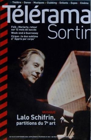 TELERAMA SORTIR N? 3061 du 10-09-2008 LALO SCHIFRIN - PARTITIONS DU 7EME ART FOLK - MORIARTY WEEK-END A GUERNESEY CIRQUE - LE DUO SUBLIME D'APPRIS PAR CORP