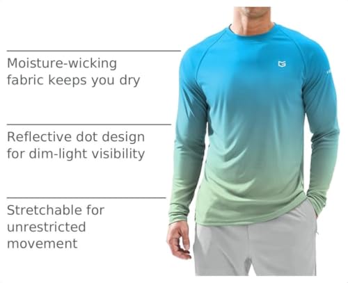 Image of Men's Sun Protection Swim Long Sleeve UPF 50+ Rash Guard Lightweight Shirts