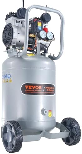 VEVOR 13-Gallon Air Compressor, 2HP, 4.6 SCFM@90PSI, Oil-Free Tan...