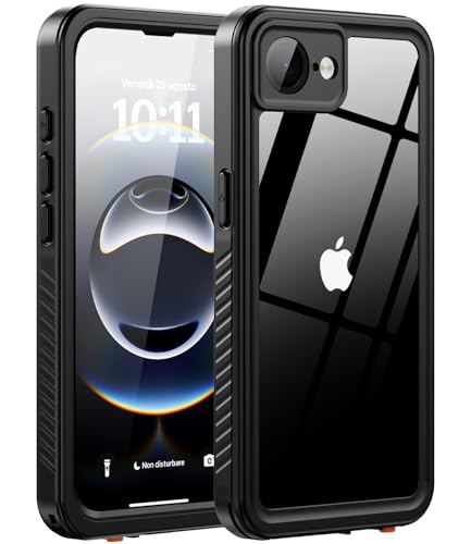 Coque iPhone 16e étanche : finies les chutes et l'eau grâce au boîtier IP68 noir
