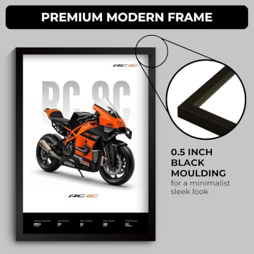 Image of KTM RC 8C Poster | Superbike KTM Framed Poster | Framed Matt Superbike | Bike Posters A3 Size (31 x 23 cm) | KTM RC 8C Bikes Posters for Wall, Home, Bedroom, Living room decoration (F 189)