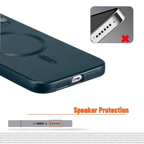 Image of Magnetic Case for Samsung Galaxy S22 Plus, Soft Silicone Slim Fit Anti-Scratch Case with Camera Protection, Compatible with MagSafe, Green