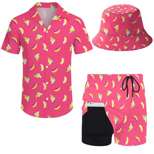 Chemise hawaïenne et short homme vêtement tropical respirant été