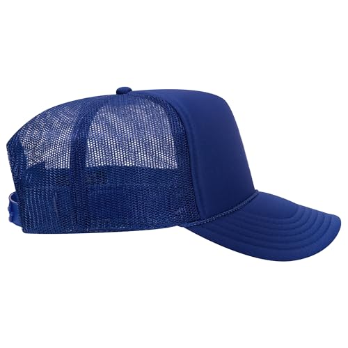 Image of OTTO Polyester Foam Front 5 Panel High Crown Mesh Back Trucker Hats in 97, Bulk, Wholesale