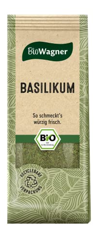 BioWagner - Bio Basilikum | verfeinert Pastasaucen, Gemüse und Fleisch | naturbelassene Bio-Zutaten | recyclebare Verpackung | 10 g