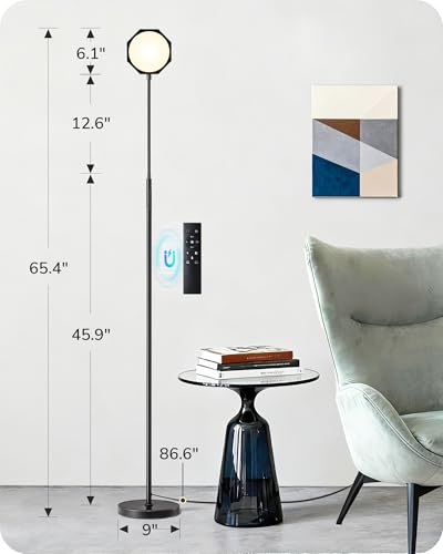 EDISHINE LED Floor Lamp 1300LM Super Bright Reading Floor Lamps Black - image 8
