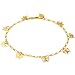 Lifetime Jewelry Butterfly Ankle Bracelet for Women and Teen Girls - 24K Real Gold Plated Cute Durable Anklet - Wear to Beach or Party - Made in USA 9 10 and 11 inches