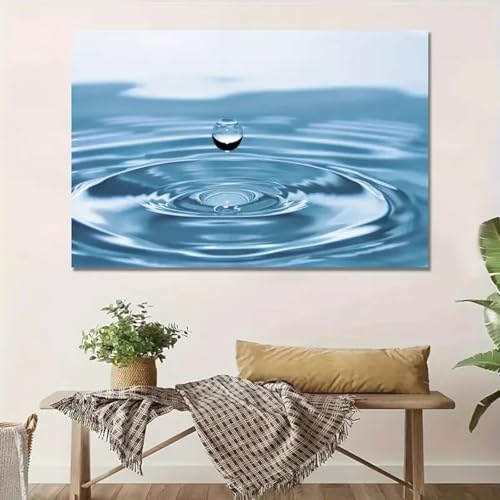 Peinture sur toile goutte d'eau | Affiches et impressions modernes avec cadre