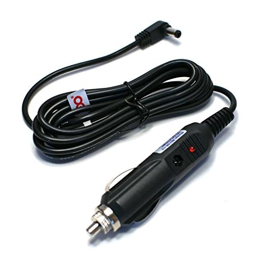 EDO Tech Car Charger Adapter Power Cord for RCA Drc79108 Drc69705e22 Drc9809 Drc79982 Drp2091 Portable DVD, Blu-ray Player (6-1/2' Long Cable)