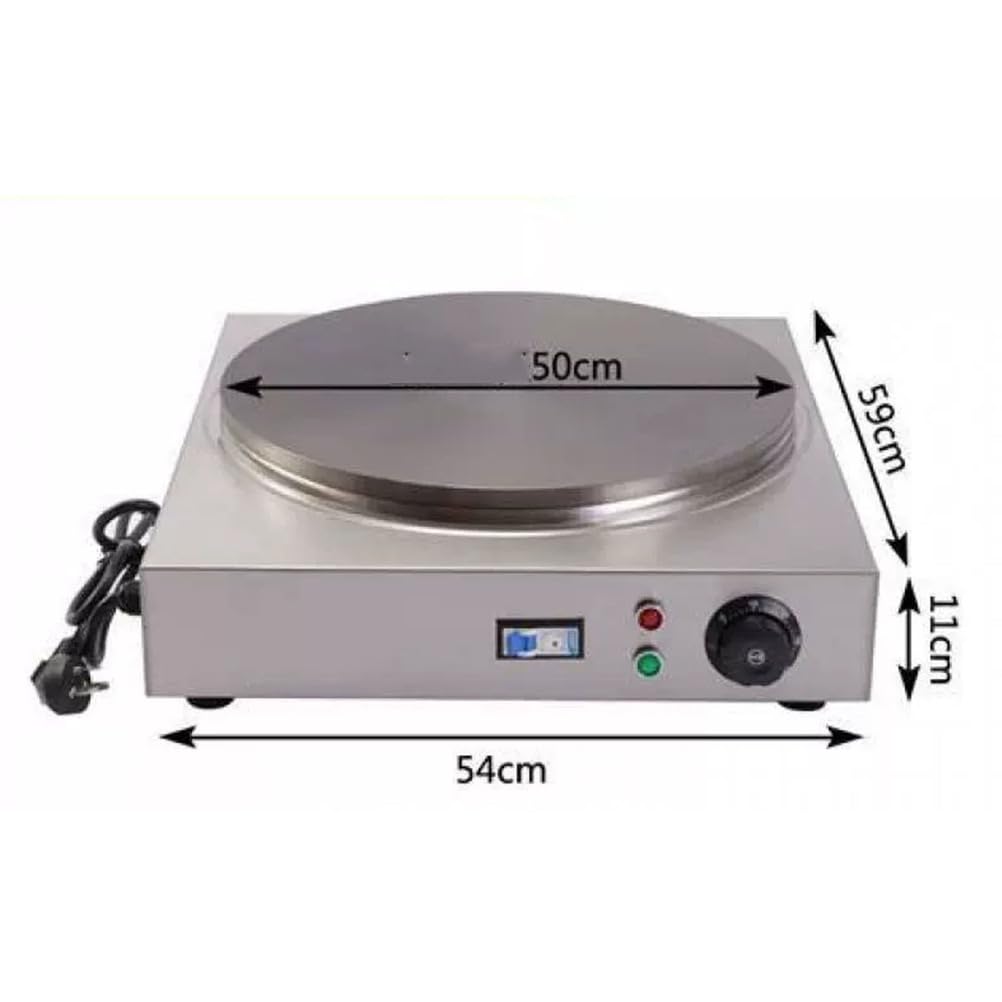 Crêpière électrique Professionnelle 220 V, diamètre 40-50 cm, Plaque de Cuisson pour crêpes multigrains, 50 cm,50CM