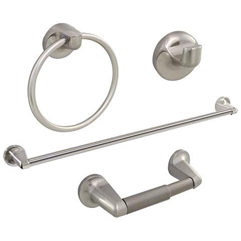 Formosa Design Hardware 4-Piece Bathroom Accessories Set (Brushed Nickel) Cover
