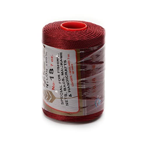 Image of Espiga No.18-100% Nylon Omega String Cord for Knitting and Crochet - 27 Wine Red